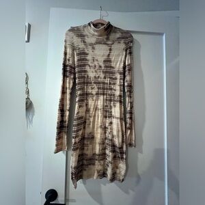 Tie-dye sweater dress